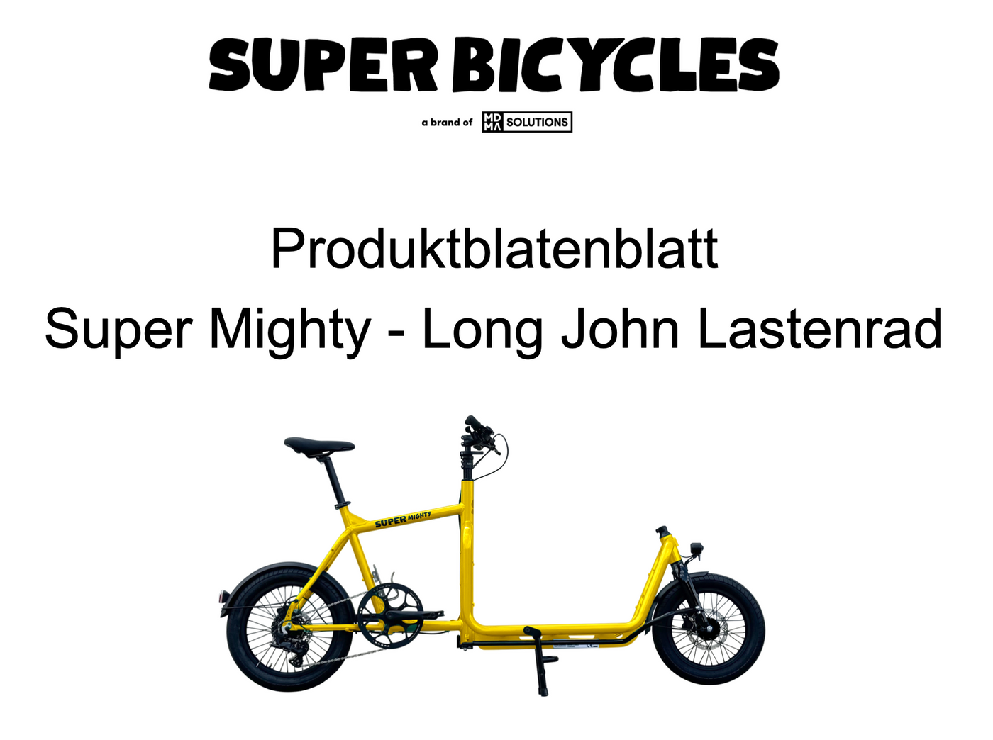 Produkt Datenblatt - Super Mighty - Bafa E-Lastenräder